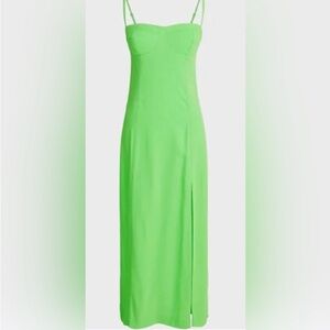 NWT J. Crew Collection Limited Edition Invite Dress Bright Green Crepe Women 24